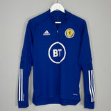 2020/21 SCOTLAND *PLAYER ISSUE* 1/4 ZIP TRAINING TOP (S) ADIDAS