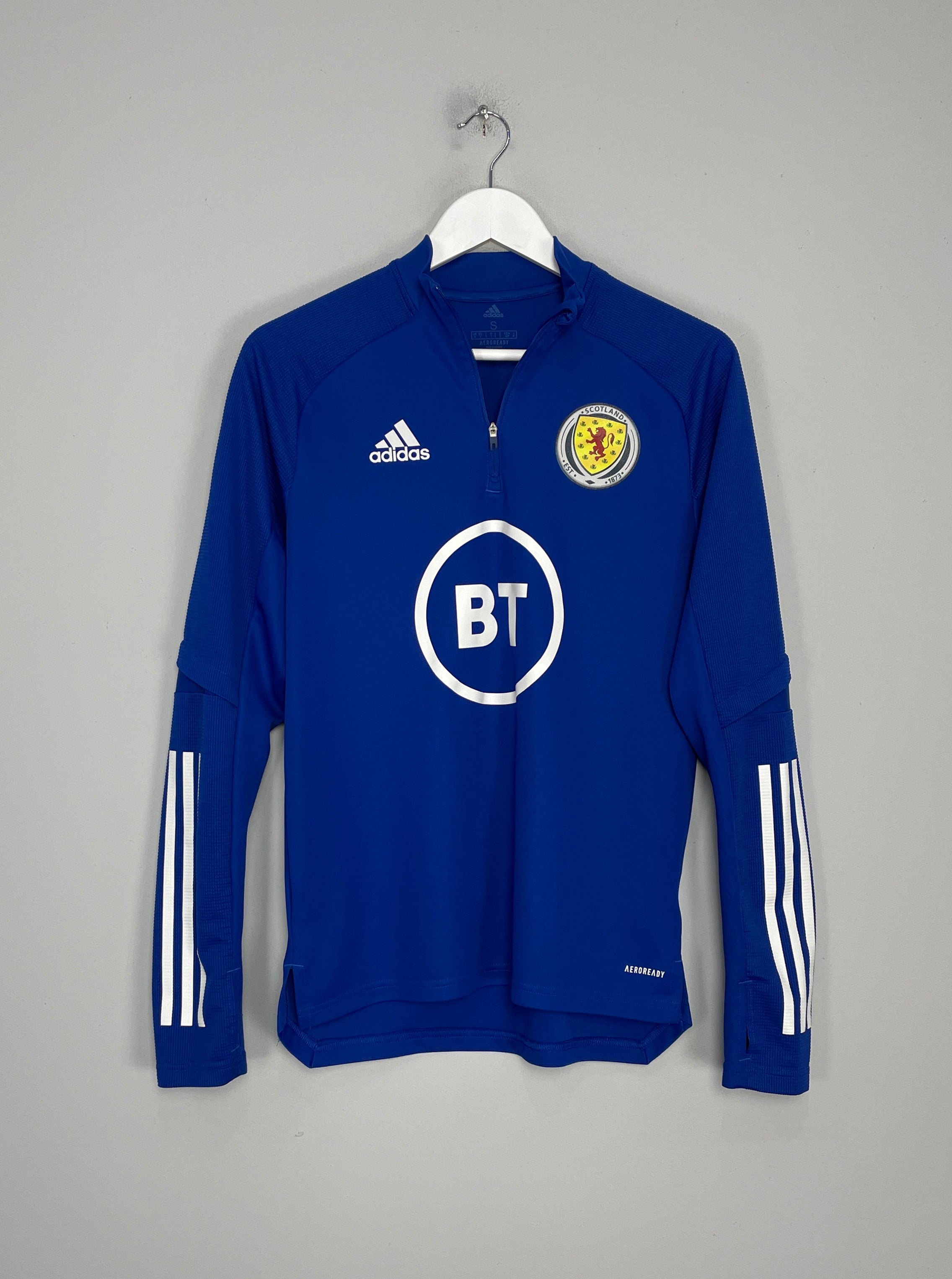 2020/21 SCOTLAND *PLAYER ISSUE* 1/4 ZIP TRAINING TOP (S) ADIDAS