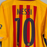 2015/16 BARCELONA MESSI #10 AWAY SHIRT (XL) NIKE