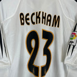 2004/05 REAL MADRID BECKHAM #23 HOME SHIRT (XL) ADIDAS