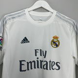 2015/16 REAL MADRID RONALDO #7 L/S HOME SHIRT (M) ADIDAS