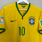 2014/15 BRAZIL NEYMAR JR #10 *AUTHENTIC* HOME SHIRT (XL) NIKE