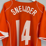 2004/05 NETHERLANDS SNEIJDER #14 HOME SHIRT (XL) NIKE