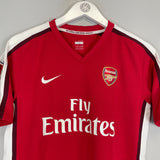 2008/10 ARSENAL #11 *MATCH WORN MILK CUP* HOME SHIRT (XL.KIDS) NIKE