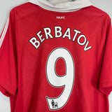 2010/11 MANCHESTER UNITED BERBATOV #9 HOME SHIRT (XL) NIKE