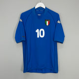 2002 ITALY DEL PIERO #10 HOME SHIRT (XXL) KAPPA