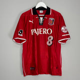 2001/02 URAWA RED DIAMONDS ONO #8 *TRIBUTE* HOME SHIRT (L) PUMA