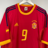 2002/04 SPAIN MORIENTES #9 HOME SHIRT (XL) ADIDAS