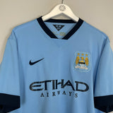 2014/15 MANCHESTER CITY KOMPANY #4 HOME SHIRT (XL) NIKE