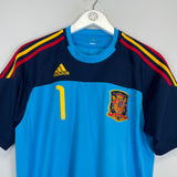 2010/11 SPAIN I.CASILLAS #1 GK SHIRT (M) ADIDAS