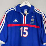 2000/02 FRANCE THURAM #15 HOME SHIRT (XL) ADIDAS