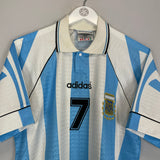 1995/96 ARGENTINA #7 HOME SHIRT (L) ADIDAS