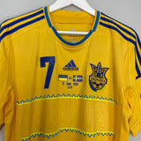 2011/13 UKRAINE SHEVCHENKO #7 HOME SHIRT (L) ADIDAS