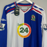 2007/08 BLACKBURN ROVERS GAMST #12 *BNWT* L/S HOME SHIRT (XXL) UMBRO