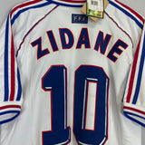 1998/00 FRANCE ZIDANE #10 BNWT** AWAY SHIRT (L) ADIDAS