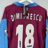 1995/97 WEST HAM DUMITRESCU #18 *BNWT* HOME SHIRT (L) PONY