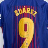 2017/18 BARCELONA SUAREZ #9 HOME SHIRT (S) NIKE