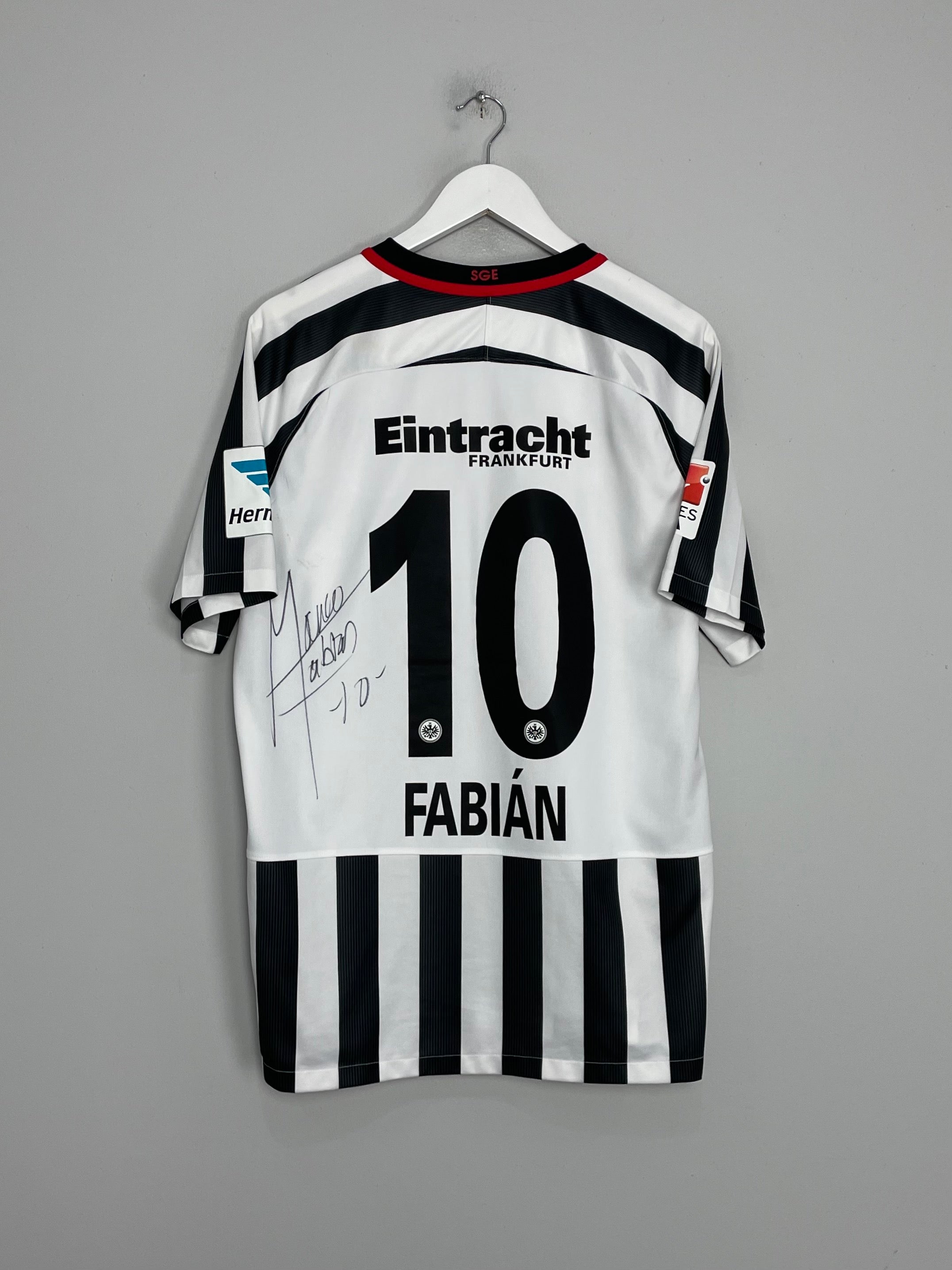 2016/17 EINTRACHT FRANKFURT FABIAN #10 *SIGNED* HOME SHIRT (L) NIKE