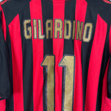 2005/06 AC MILAN GILARDINO #11 HOME SHIRT (XL) ADIDAS