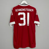 2015/16 MANCHESTER UNITED SCHWEINSTEIGER #31 HOME SHIRT (XL) ADIDAS