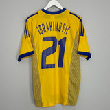 2002/03 SWEDEN IBRAHIMOVIC #21 HOME SHIRT (L) ADIDAS