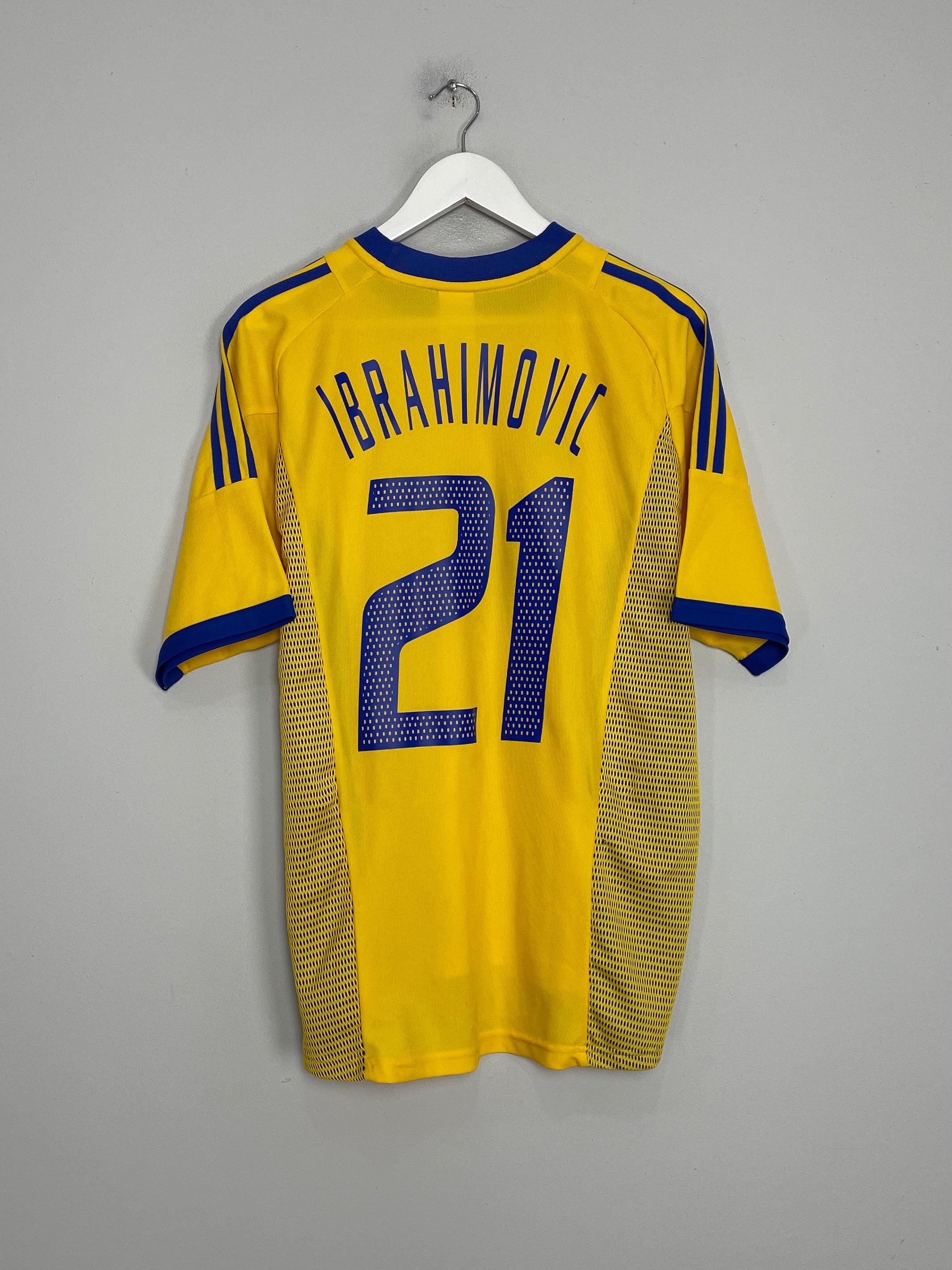 2002/03 SWEDEN IBRAHIMOVIC #21 HOME SHIRT (L) ADIDAS