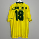 1994/96 BRAZIL RONALDINHO #18 *BNWOT* HOME SHIRT (XXL) UMBRO