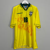 1994/96 BRAZIL RONALDINHO #18 *BNWOT* HOME SHIRT (XXL) UMBRO