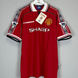 1998/00 MANCHESTER UNITED STAM #6 *BNWT* HOME SHIRT (XL) UMBRO