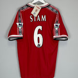 1998/00 MANCHESTER UNITED STAM #6 *BNWT* HOME SHIRT (XL) UMBRO