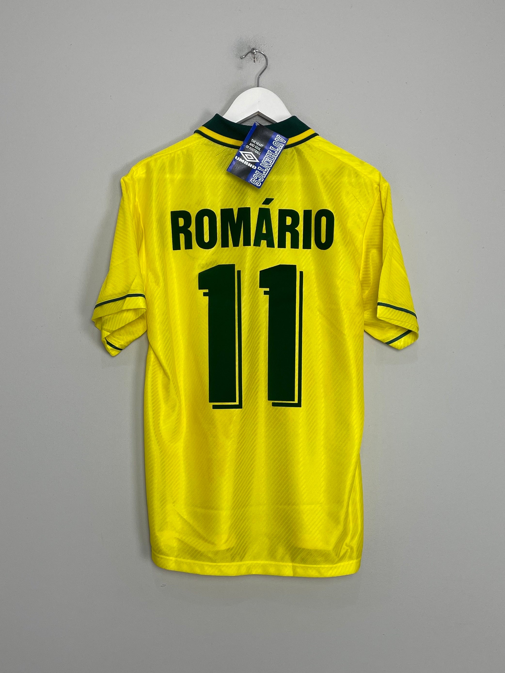 1994/96 BRAZIL ROMARIO #11 *BNWT* HOME SHIRT (M) UMBRO