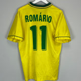 1994 BRAZIL ROMARIO #11 HOME SHIRT (L) UMBRO