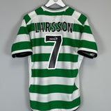 2001/03 CELTIC LARSSON #7 *TREBLE WINNERS* HOME SHIRT (M) UMBRO