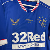 2020/21 RANGERS *CHAMPIONS 55* 20/21 HOME SHIRT (M) CASTORE