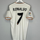 2013/14 REAL MADRID RONALDO #7 HOME SHIRT (M) ADIDAS