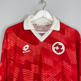 1993/94 SWITZERLAND #3 L/S *PLAYER ISSUE* HOME SHIRT (XL) LOTTO