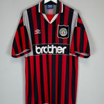 1994/96 MANCHESTER CITY AWAY SHIRT (XL) UMBRO