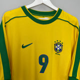 1998/00 BRAZIL RONALDO #9 HOME SHIRT (XXL) NIKE