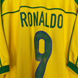 1998/00 BRAZIL RONALDO #9 HOME SHIRT (XXL) NIKE