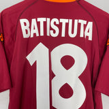 2000/01 ROMA BATISTUTA #18 HOME SHIRT (XXL) KAPPA