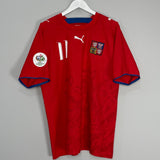 2006/08 CZECH REPUBLIC NEDVED #11 HOME SHIRT (L) PUMA