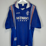 1996/97 RANGERS LAUDRUP #11 HOME SHIRT (L) ADIDAS