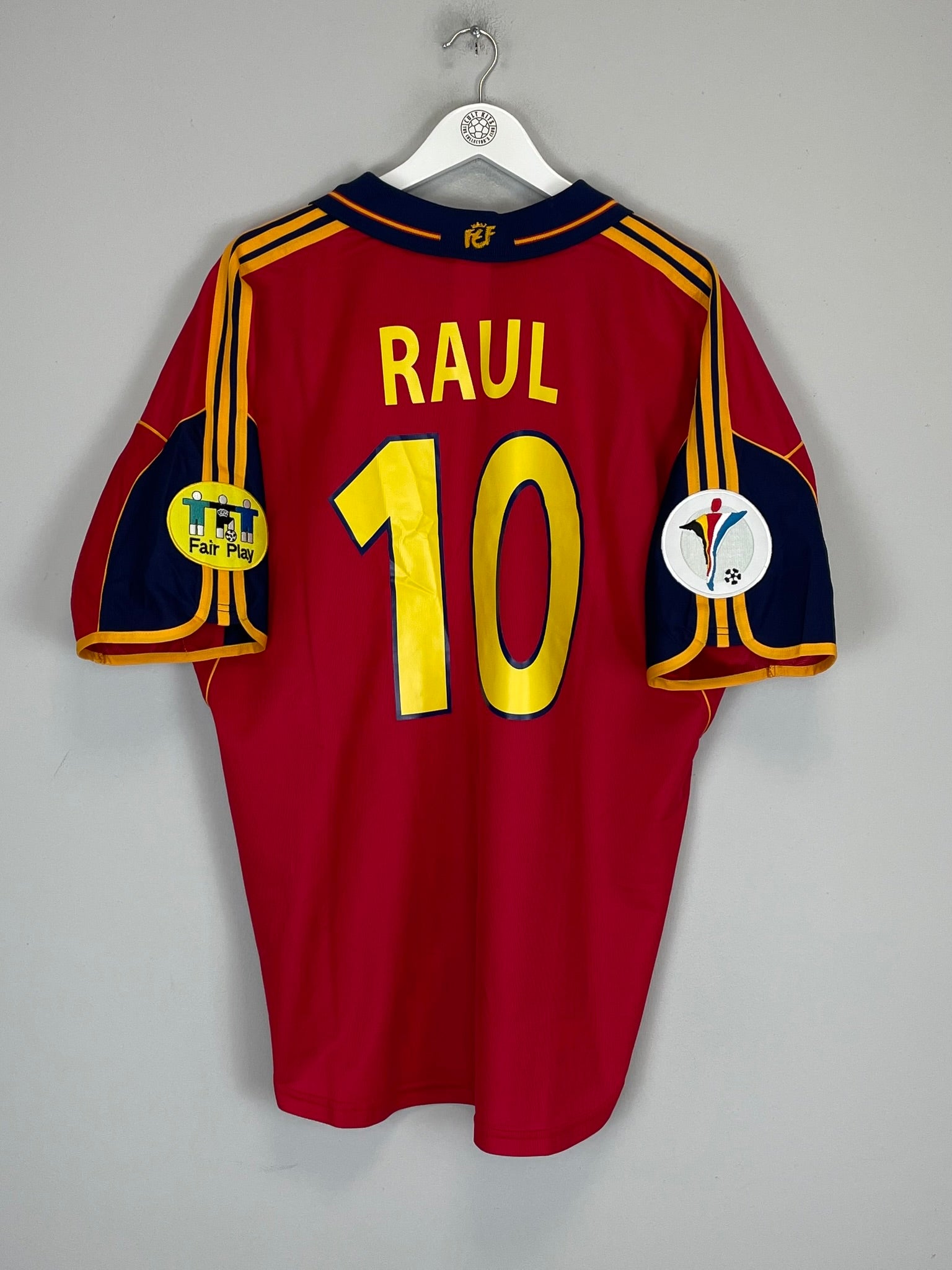 1999/02 SPAIN RAUL #10 HOME SHIRT (XL) ADIDAS