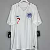 2018/19 ENGLAND LINGARD #7 *BNWT* HOME SHIRT (XXL) NIKE