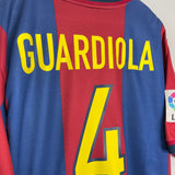 1998/00 BARCELONA GUARDIOLA #4 HOME SHIRT (XL) NIKE