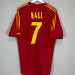 2004/06 SPAIN RAUL #7 HOME SHIRT (XL) ADIDAS