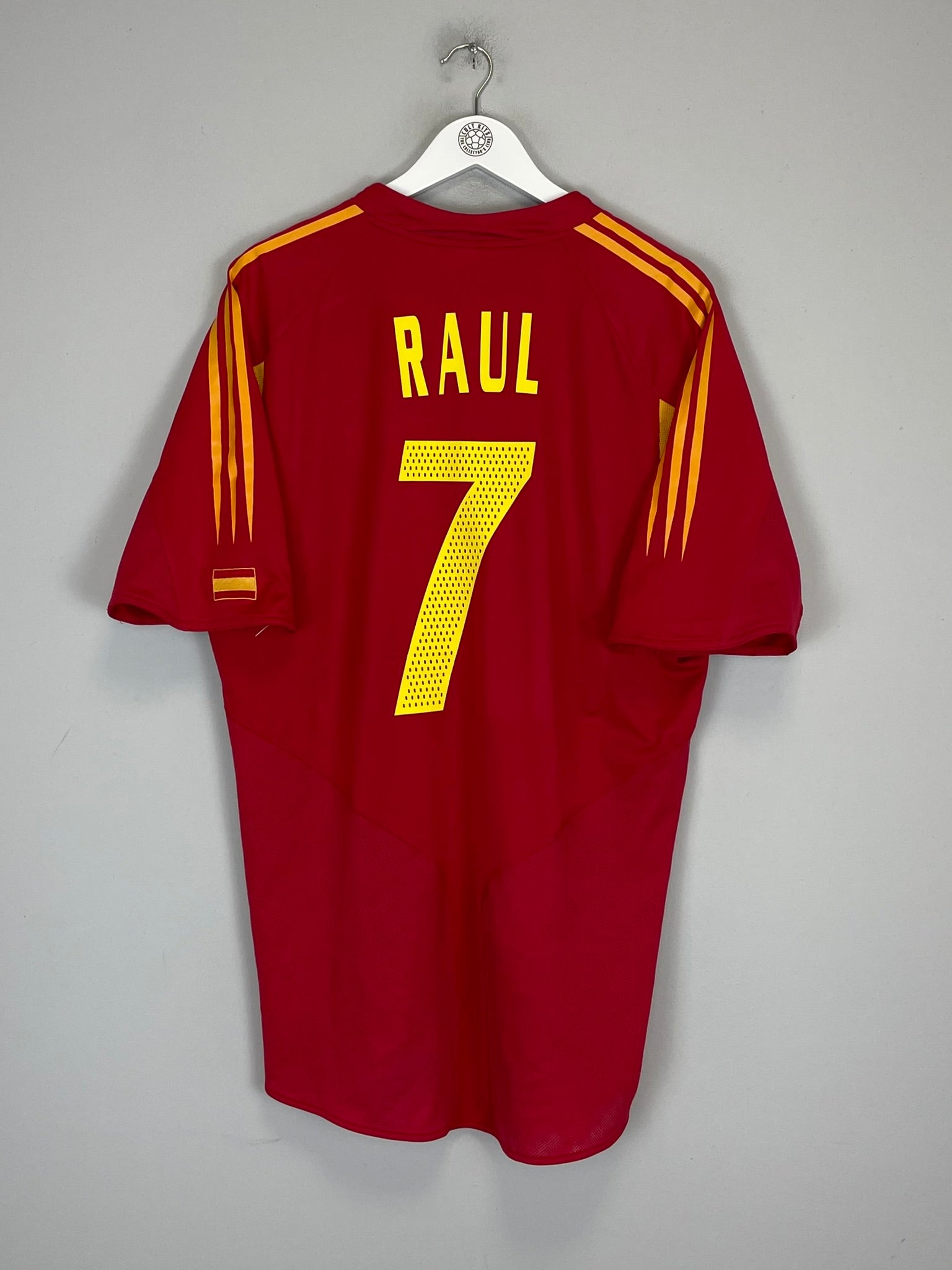 2004/06 SPAIN RAUL #7 HOME SHIRT (XL) ADIDAS