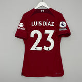 2022/23 LIVERPOOL LUIS DIAZ *MATCHWORN* HOME SHIRT (L) NIKE