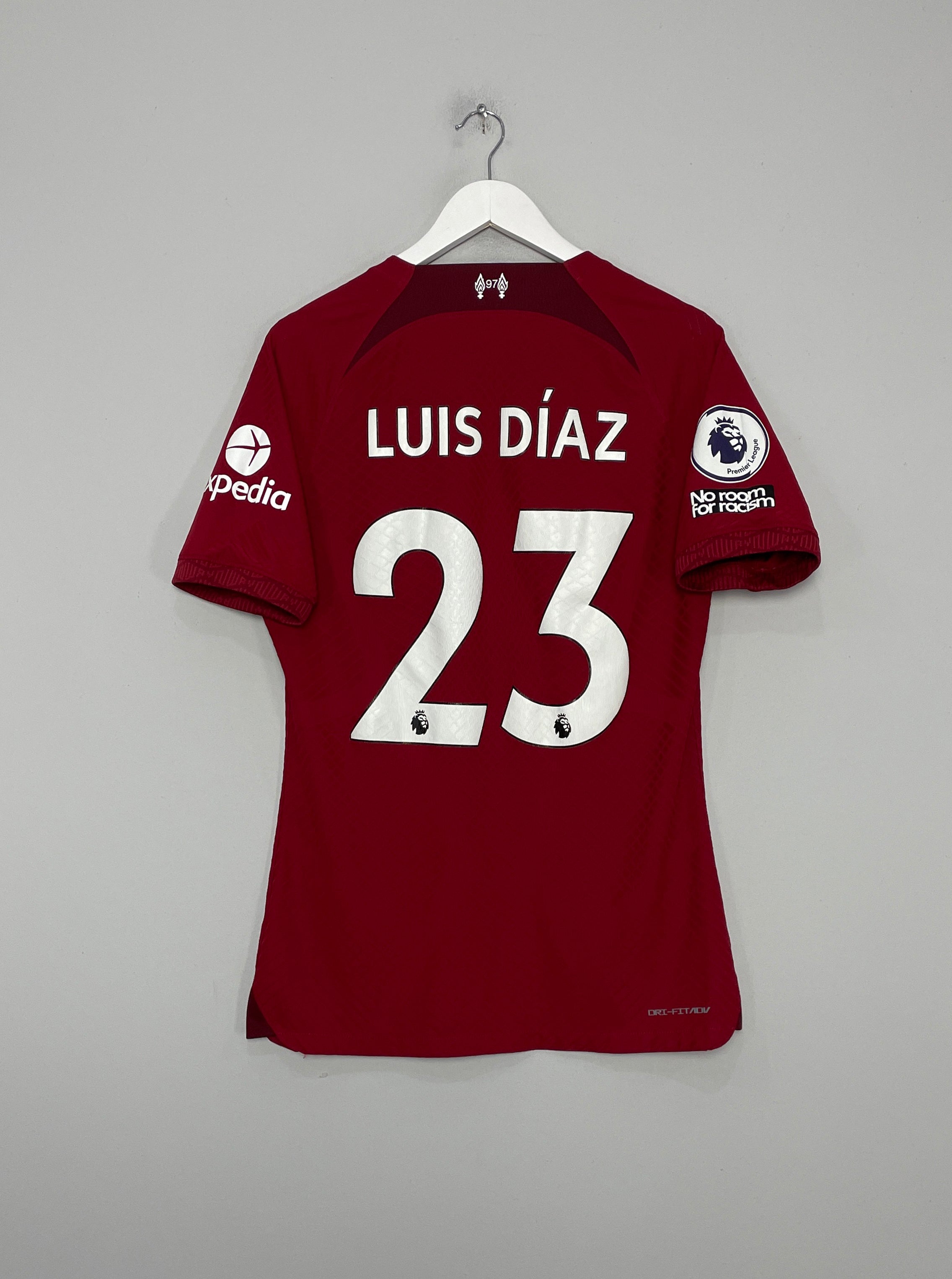 2022/23 LIVERPOOL LUIS DIAZ *MATCHWORN* HOME SHIRT (L) NIKE