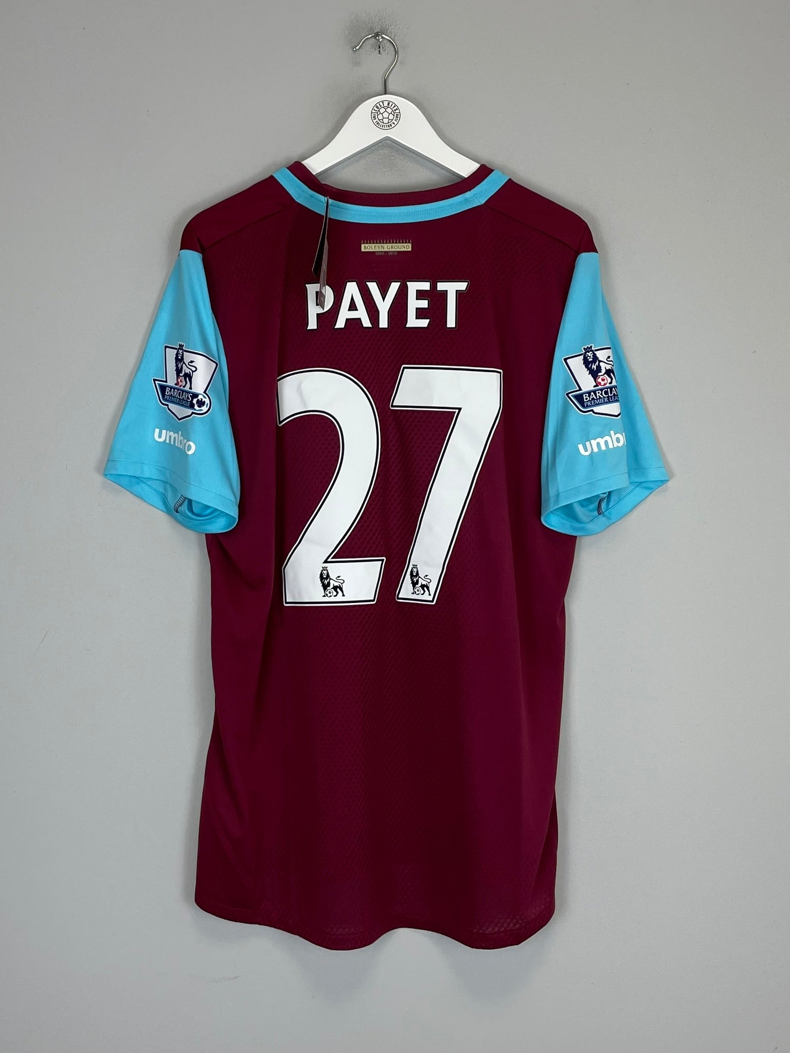 2015/16 WEST HAM PAYET #27 *BNWT* HOME SHIRT (XL) UMBRO